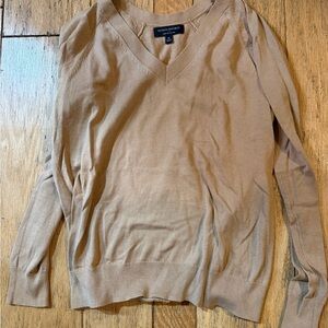 Banana Republic Light Brown V-Neck Top